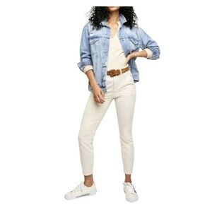 Free people we the free Sz 0 fine line Corduroy skinny jeans beige New